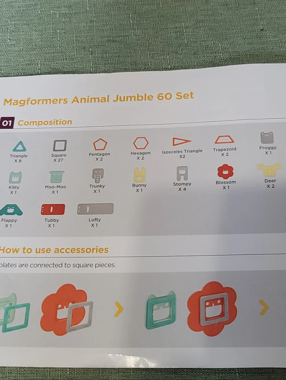 Magformers Animal Jumble 60 Piece Set